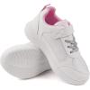 imageToandon Toddler Kids Sneakers Sparkle Fashion Glitter Sequins Canvas ShoesGlitter White Pu