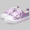 imageToandonToddler Kids Sneakers Sparkle Fashion Glitter Sequins Canvas ShoesPearl Ribbon Purple