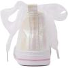 imageToandonToddler Kids Sneakers Sparkle Fashion Glitter Sequins Canvas ShoesPearl Ribbon White