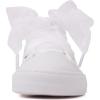 imageToandonToddler Kids Sneakers Sparkle Fashion Glitter Sequins Canvas ShoesPearl Ribbon White