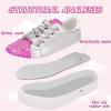 imageToandonToddler Kids Sneakers Sparkle Fashion Glitter Sequins Canvas ShoesPink Sliver