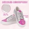 imageToandonToddler Kids Sneakers Sparkle Fashion Glitter Sequins Canvas ShoesPink Sliver