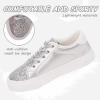 imageToandonToddler Kids Sneakers Sparkle Fashion Glitter Sequins Canvas ShoesSliver Pu