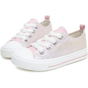 imageToandonToddler Kids Sneakers Sparkle Fashion Glitter Sequins Canvas ShoesGlitter