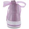 imageToandon Little Kids Girls Glimmer Glitter Ribbon Lace Sneakers Age 310Glitterpurple