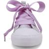 imageToandon Little Kids Girls Glimmer Glitter Ribbon Lace Sneakers Age 310Glittersilver