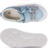 imageToandon Toddler Kids Sneakers Glitter Walking Shoes with Hoop and Loop Age 157Butterfly Blue