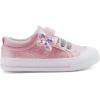 imageToandon Toddler Kids Sneakers Glitter Walking Shoes with Hoop and Loop Age 157Butterfly Pink