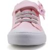 imageToandon Toddler Kids Sneakers Glitter Walking Shoes with Hoop and Loop Age 157Butterfly Pink
