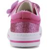 imageToandon Toddler Kids Sneakers Glitter Walking Shoes with Hoop and Loop Age 157Butterfly Purple