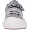 imageToandon Toddler Kids Sneakers Glitter Walking Shoes with Hoop and Loop Age 157Silver Grey