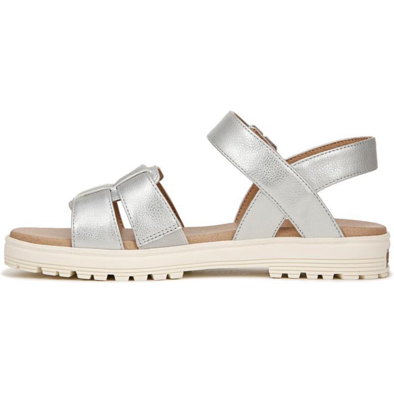 imageDr Scholls Shoes Womens Take Five Sandal FlatMetallic Silver