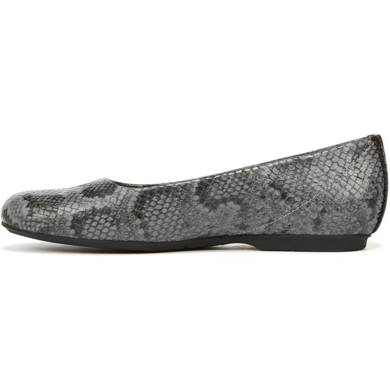 imageDr Scholls Shoes Womens Wexley Slip On Ballet Flat LoaferDark Grey Snake Print