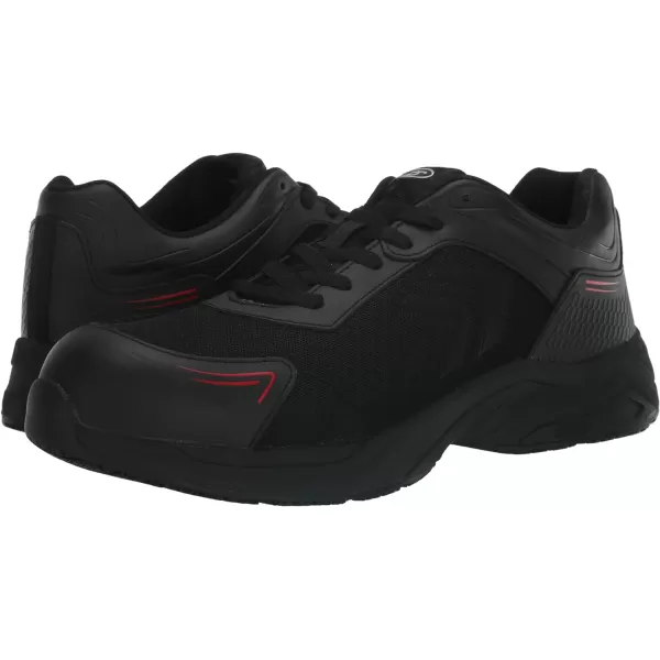 imageDr Scholls Shoes Mens Blazer Composite Toe Sneaker Food Service ShoeBlack Leather