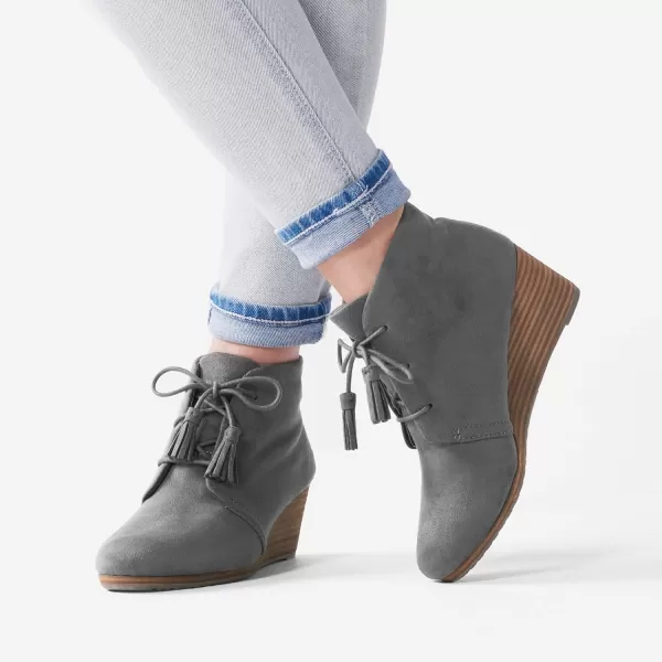 imageDr Scholls Shoes Shoes Womens Dakota BootDark Grey Microfiber Suede