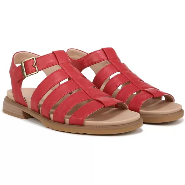 imageDr Scholls Shoes Womens A Ok Flat SandalHeritage Red Smooth