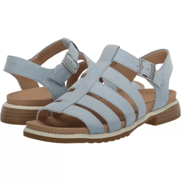 imageDr Scholls Shoes Womens A Ok Flat SandalSummer Blue Microfiber