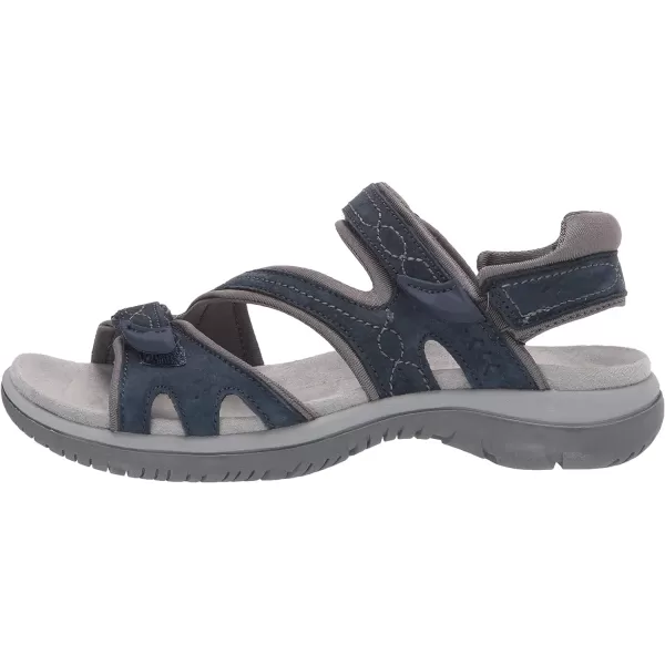imageDr Scholls Shoes Womens Adelle Sporty Adjustable Footbed SandalElegant Navy Suede