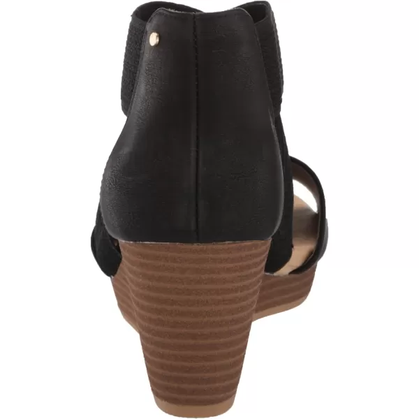 imageDr Scholls Shoes Womens Barton Band Wedge SandalBlack Smooth