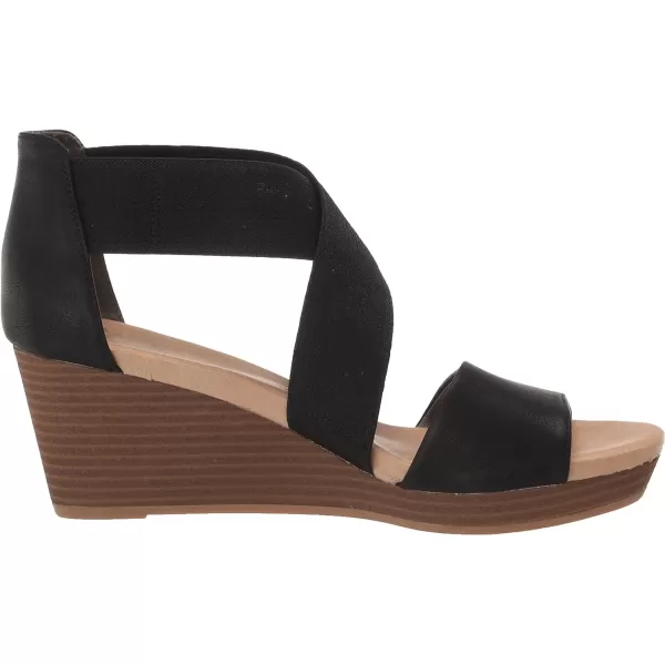 imageDr Scholls Shoes Womens Barton Band Wedge SandalBlack Smooth