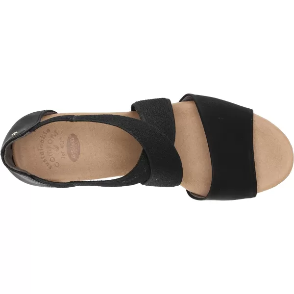 imageDr Scholls Shoes Womens Barton Band Wedge SandalBlack Smooth