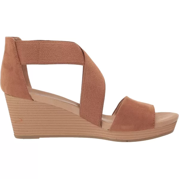 imageDr Scholls Shoes Womens Barton Band Wedge SandalBrown Microfiber