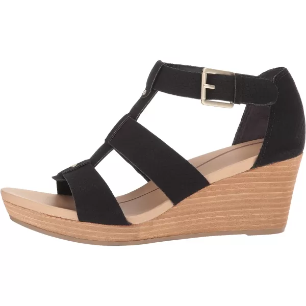 imageDr Scholls Shoes Womens Barton Wedge Platform SandalBlack Snake Print