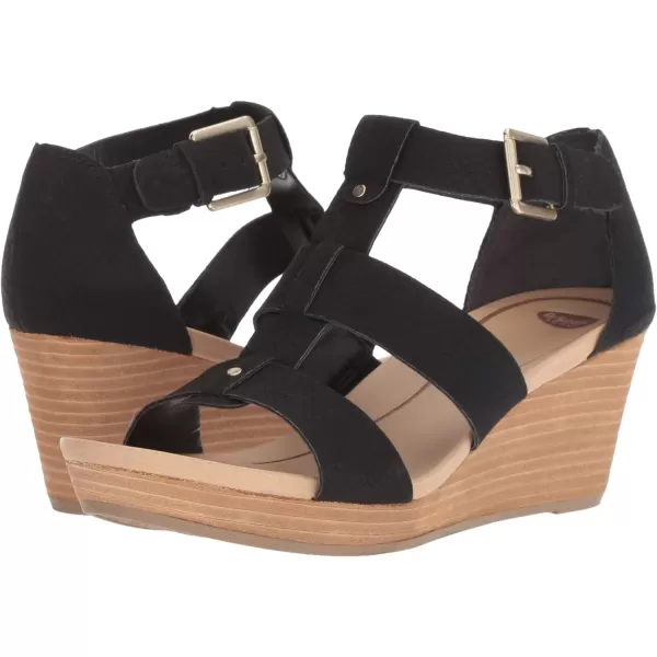 imageDr Scholls Shoes Womens Barton Wedge Platform SandalBlack Snake Print