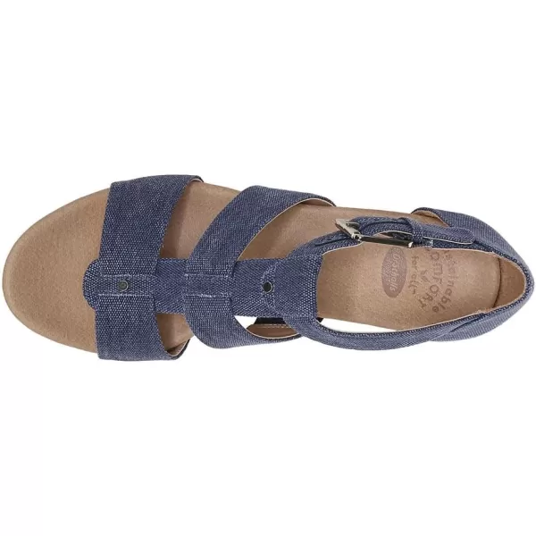 imageDr Scholls Shoes Womens Barton Wedge Platform SandalDark Blue Denim Fabric