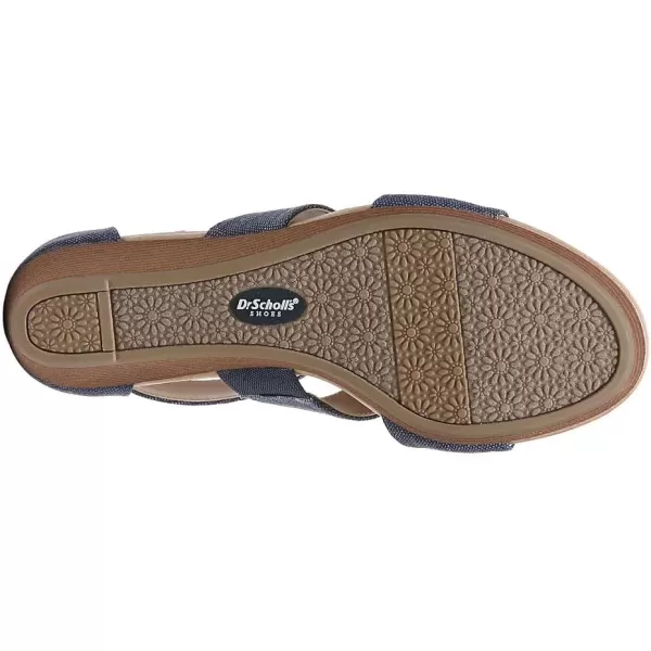 imageDr Scholls Shoes Womens Barton Wedge Platform SandalDark Blue Denim Fabric