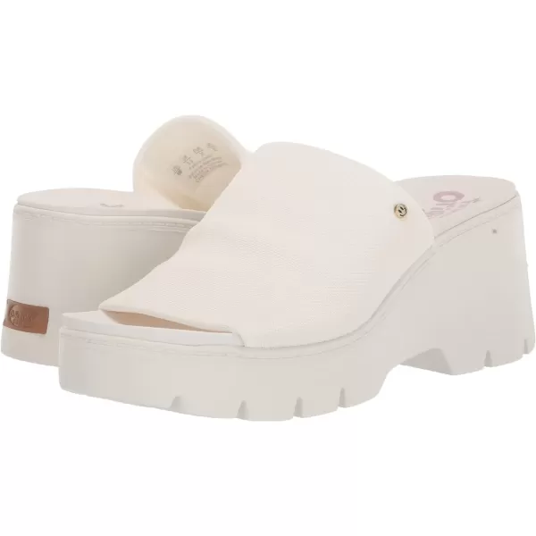 imageDr Scholls Shoes Womens Check Doubts Slide SandalWhite Fabric
