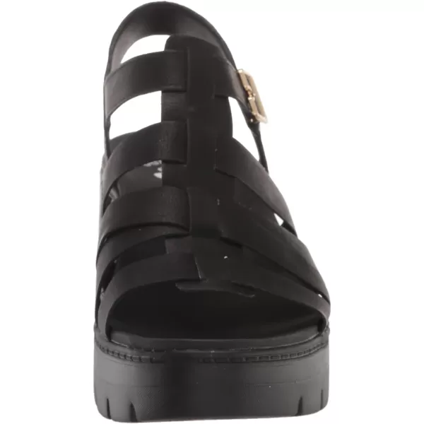 imageDr Scholls Shoes Womens Check It Out Platform Wedge Fisherman SandalBlack Smooth