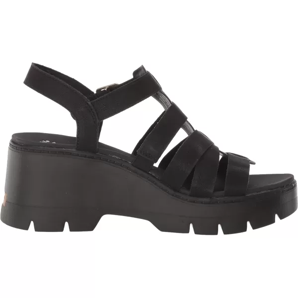 imageDr Scholls Shoes Womens Check It Out Platform Wedge Fisherman SandalBlack Smooth