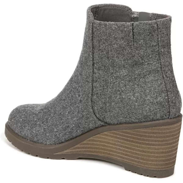 imageDr Scholls Shoes Womens Chloe Booties Ankle BootCharcoal Grey Wool Fabric