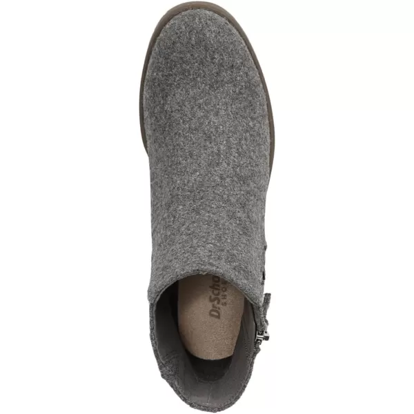 imageDr Scholls Shoes Womens Chloe Booties Ankle BootCharcoal Grey Wool Fabric