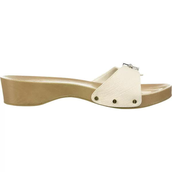 imageDr Scholls Shoes Womens Classic Sandal Faux Wood Slide SandalGardenia White Snake Print