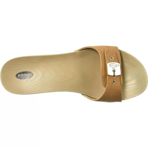 imageDr Scholls Shoes Womens Classic Sandal Faux Wood Slide SandalSaddle Snake Print