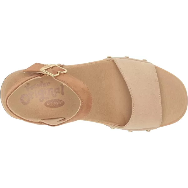 imageDr Scholls Shoes Womens Dubline Platform Wedge SandalLight Brown Fabric