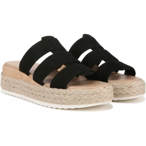 imageDr Scholls Shoes Womens Electric Espadrille Sandal WedgeBlack Microfiber