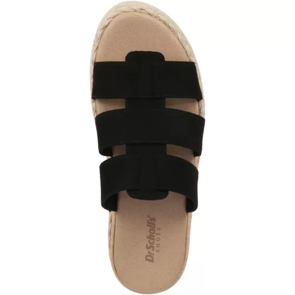 imageDr Scholls Shoes Womens Electric Espadrille Sandal WedgeBlack Microfiber