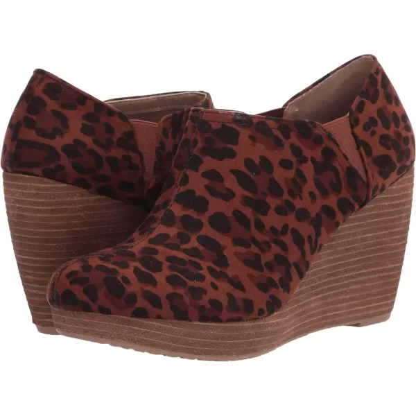 imageDr Scholls Shoes Womens Harlow Ankle BootBrown Black Leopard Microfiber