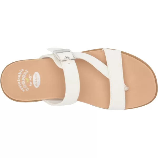 imageDr Scholls Shoes Womens Island Dream Thong Flat Sandal SlideWhite Smooth