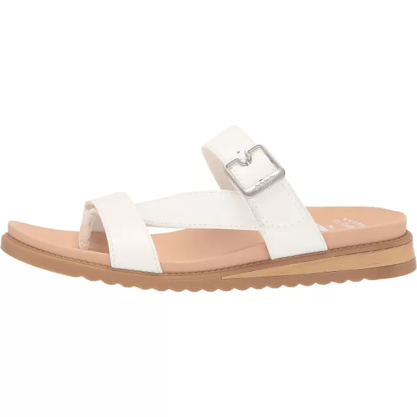 imageDr Scholls Shoes Womens Island Dream Thong Flat Sandal SlideWhite Smooth