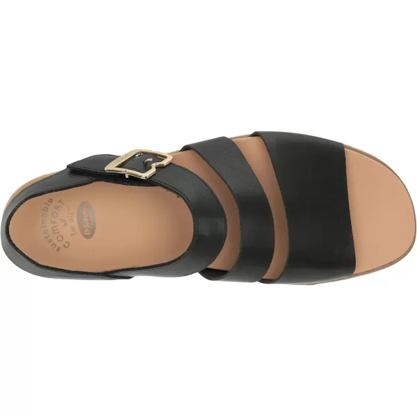 imageDr Scholls Shoes Womens Island Glow Strappy Flat SandalBlack Smooth