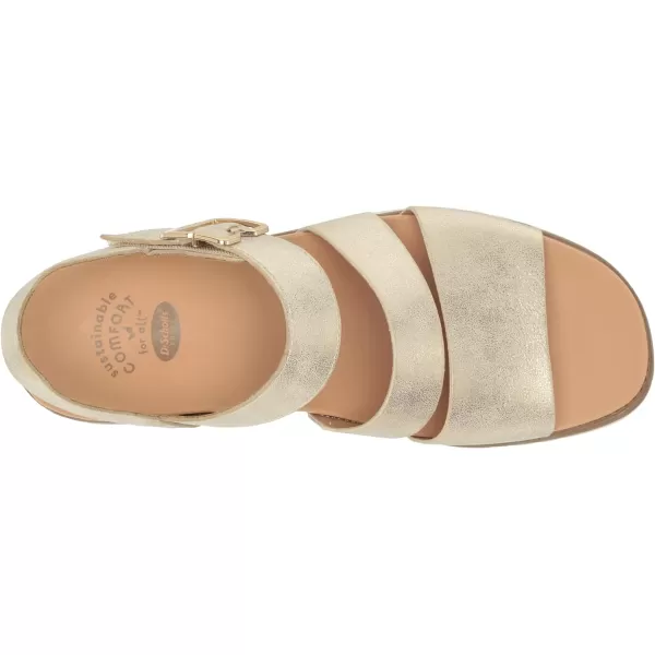 imageDr Scholls Shoes Womens Island Glow Strappy Flat SandalLt Gold Metallic Smooth