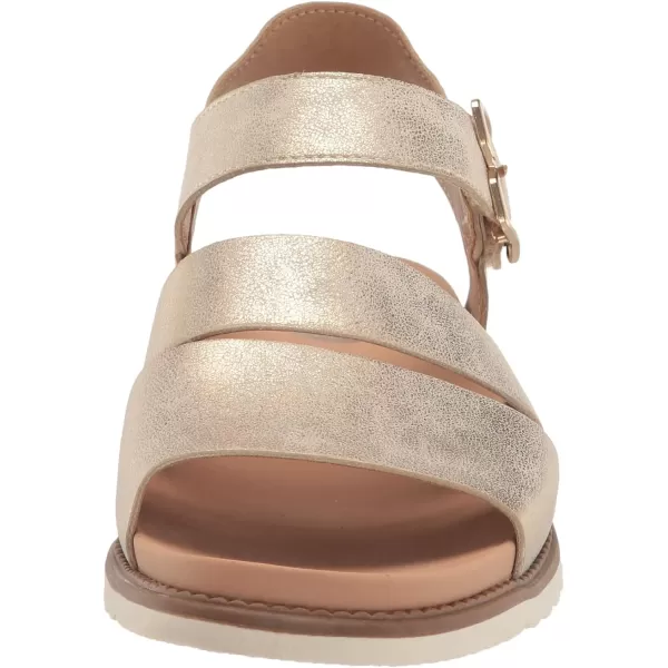 imageDr Scholls Shoes Womens Island Glow Strappy Flat SandalLt Gold Metallic Smooth