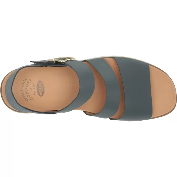imageDr Scholls Shoes Womens Island Glow Strappy Flat SandalOxide Blue Smooth