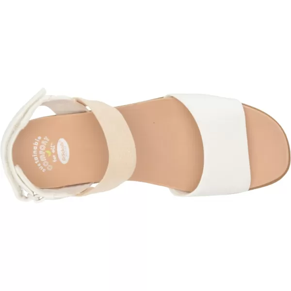 imageDr Scholls Shoes Womens Island Life Strappy Flat SandalWhite Smooth
