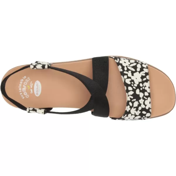 imageDr Scholls Shoes Womens Islander Strappy Flat SandalBlack Ditsy Floral Print
