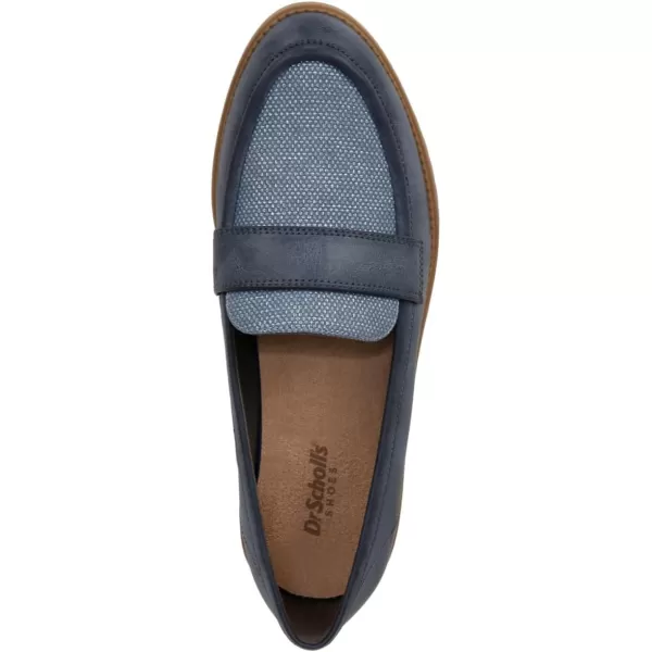 imageDr Scholls Shoes Womens Jetset Band Slip on LoaferOxide Blue Smooth